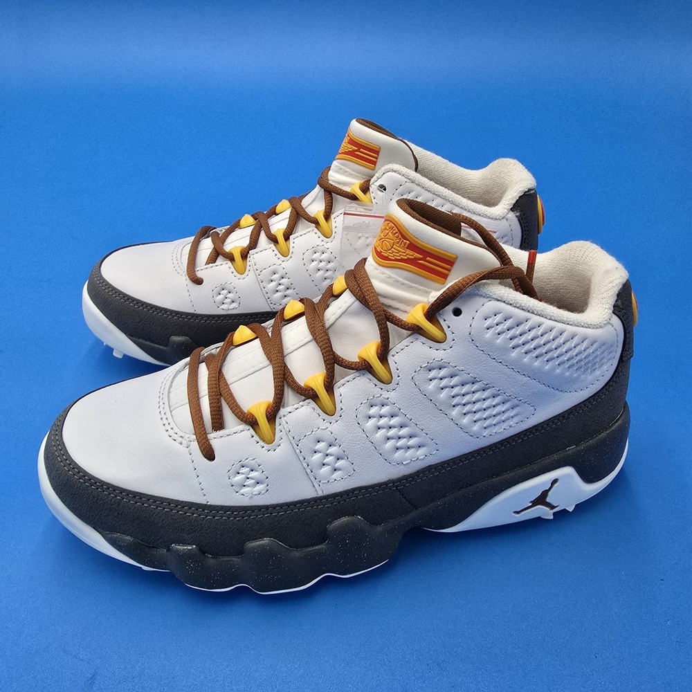 Air Jordan 9 Retro Golf Barons White Black Wolf Grey FN6931-100 Mens Size 6 NEW